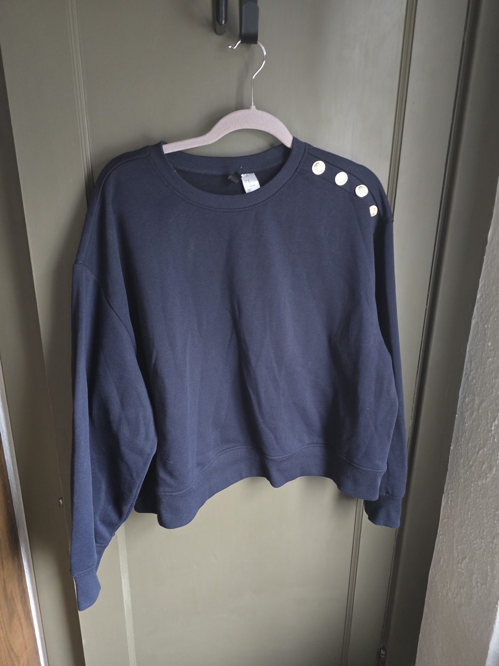 H&M Dark Navy Crewneck Sweatshirt